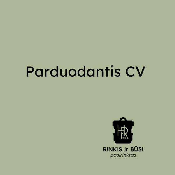 Parduodantis CV